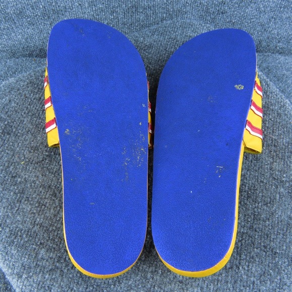 adidas McDonalds Eric Emanuel Men Slide Sandals Yellow Synthetic Slip On Size 12 - Picture 8 of 10